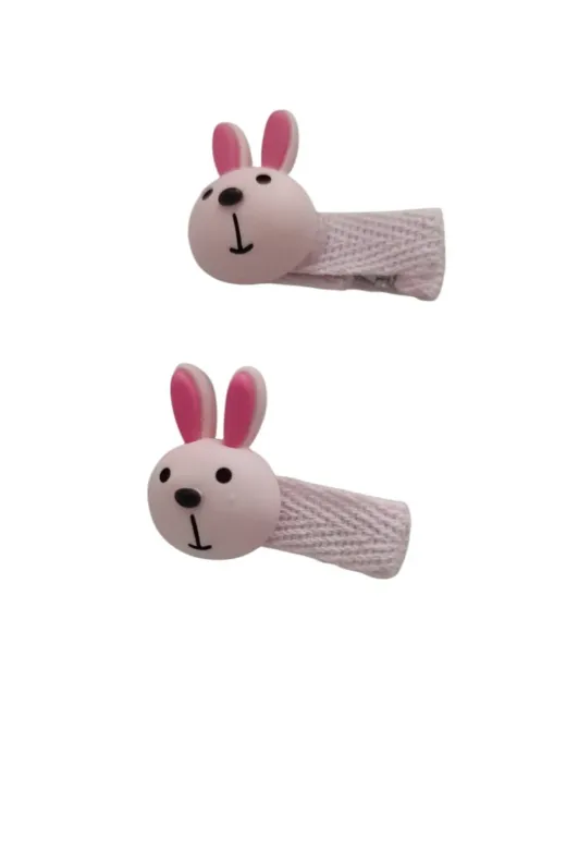 FAMEMUS ACCESSORY 0020042 Sevimli Tavşan Figürlü Çocuk Saç Tokası – 2’Li Set