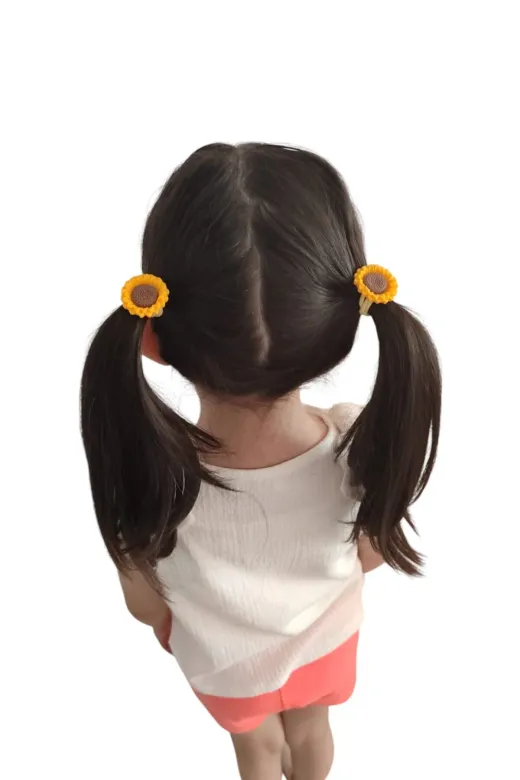 FAMEMUS ACCESSORY 0020047 Ay Çiceği Figürlü Çocuk Lastik Toka