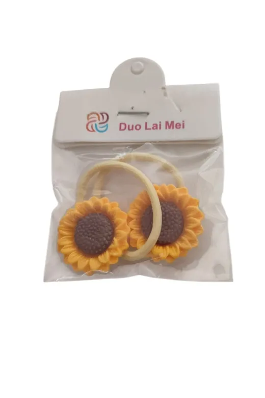 FAMEMUS ACCESSORY 0020047 Ay Çiceği Figürlü Çocuk Lastik Toka