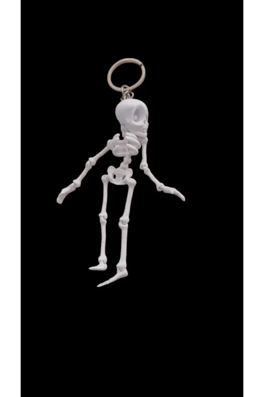 FAMEMUS ACCESSORY 0050051 Iskelet Tasarım Dekoratif Anahtarlık Iskelet Araç Süsü Beyaz Renk