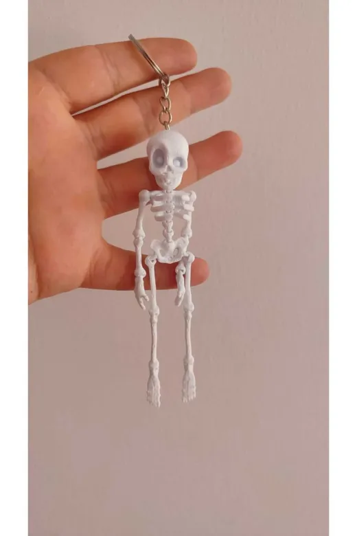 FAMEMUS ACCESSORY 0050051 Iskelet Tasarım Dekoratif Anahtarlık Iskelet Araç Süsü Beyaz Renk