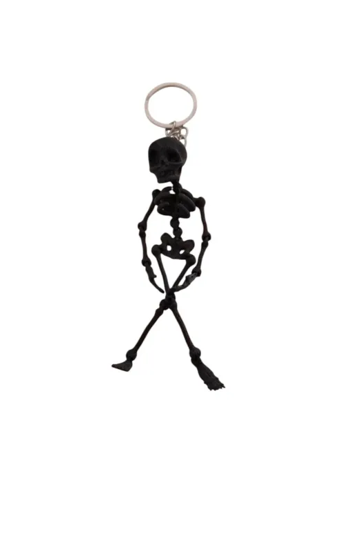 FAMEMUS ACCESSORY 0050052 Iskelet Tasarım Dekoratif Anahtarlık Iskelet Araç Süsü Siyah Renk