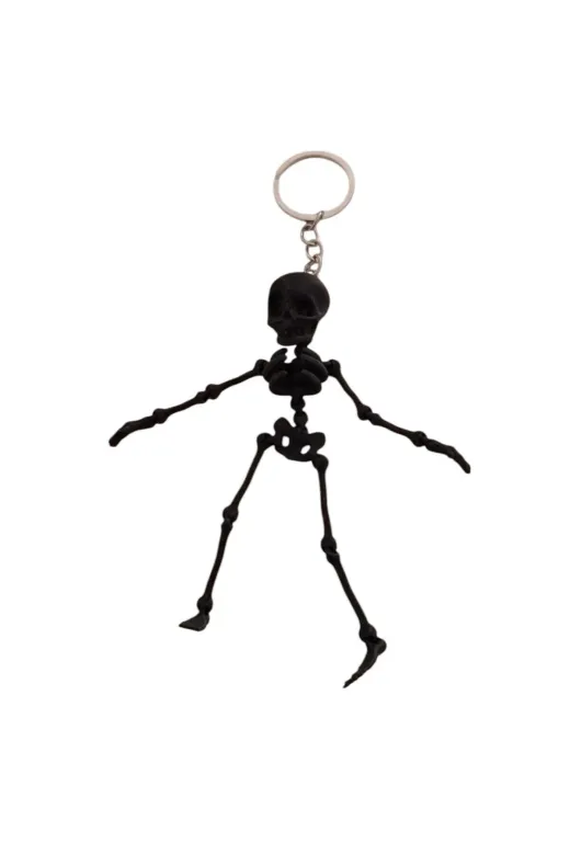 FAMEMUS ACCESSORY 0050052 Iskelet Tasarım Dekoratif Anahtarlık Iskelet Araç Süsü Siyah Renk