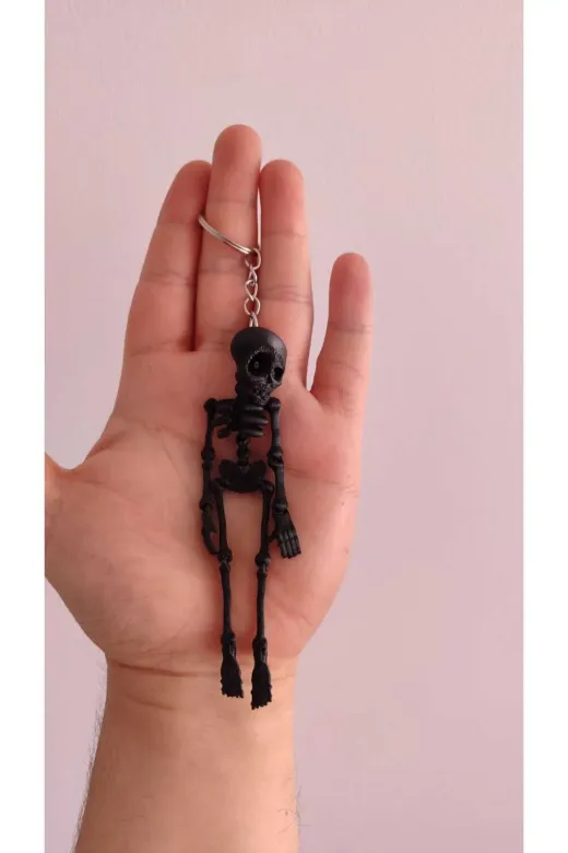FAMEMUS ACCESSORY 0050052 Iskelet Tasarım Dekoratif Anahtarlık Iskelet Araç Süsü Siyah Renk