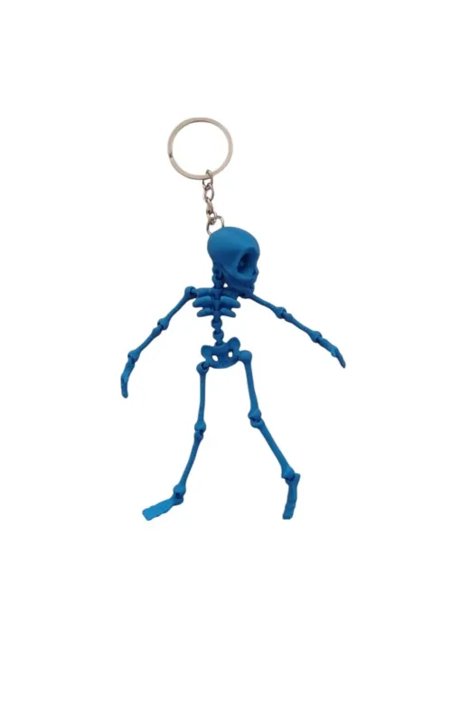 FAMEMUS ACCESSORY 0050053 Iskelet Tasarım Dekoratif Anahtarlık Iskelet Araç Süsü Mavi Renk