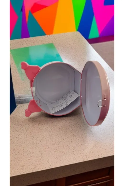 FAMEMUS ACCESSORY 007009 Kuromi Kilitli Kumbara Hediye Ve Doğum Günü Aksesuarı Pembe