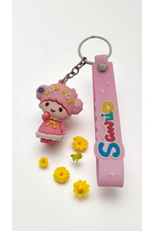 FAMEMUS ACCESSORY 0081833 3D My Melody Silikon Anahtarlık Çanta Aksesuar .