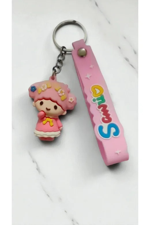 FAMEMUS ACCESSORY 0081833 3D My Melody Silikon Anahtarlık Çanta Aksesuar .