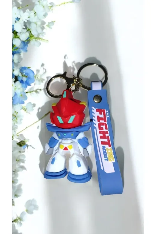 FAMEMUS ACCESSORY 0090122 3D Büyükboy Yaratıcı Savaşçı Robot Anahtarlık Ve Çanta Aksesuarı