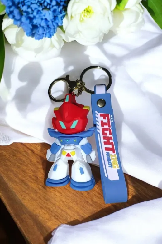 FAMEMUS ACCESSORY 0090122 3D Büyükboy Yaratıcı Savaşçı Robot Anahtarlık Ve Çanta Aksesuarı