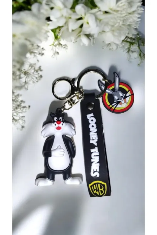FAMEMUS ACCESSORY 0090124 3D Sevimli Ve Yaratıcı Karakter Bugs Bunny Anahtarlık Ve Çanta Aksesuar.