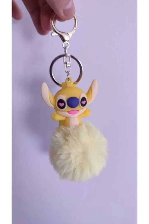 FAMEMUS ACCESSORY 01010104 Stitch Peluş Silikon Anahtarlık Ve Çanta Aksesuar