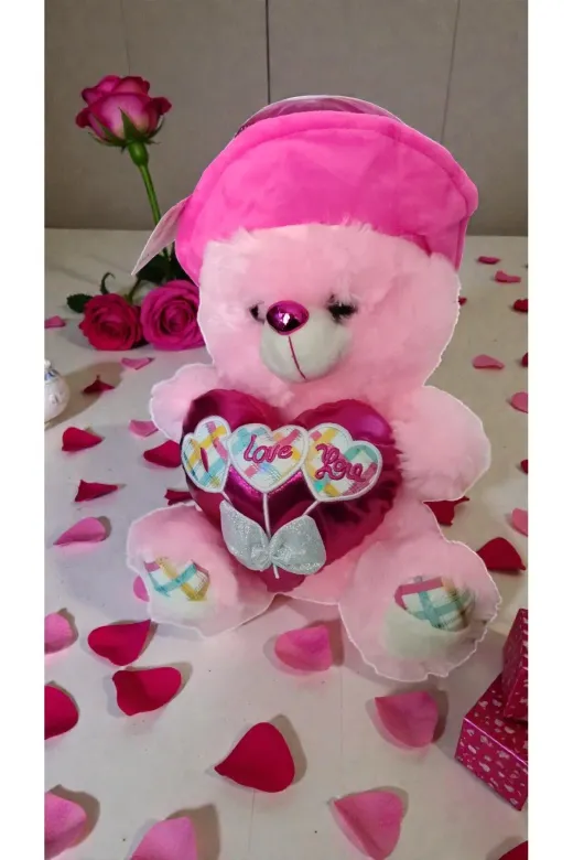 FAMEMUS ACCESSORY 025884158 Sevgililer Gününe Özel Peluş Oyuncak 40 Cm Boyutunda
