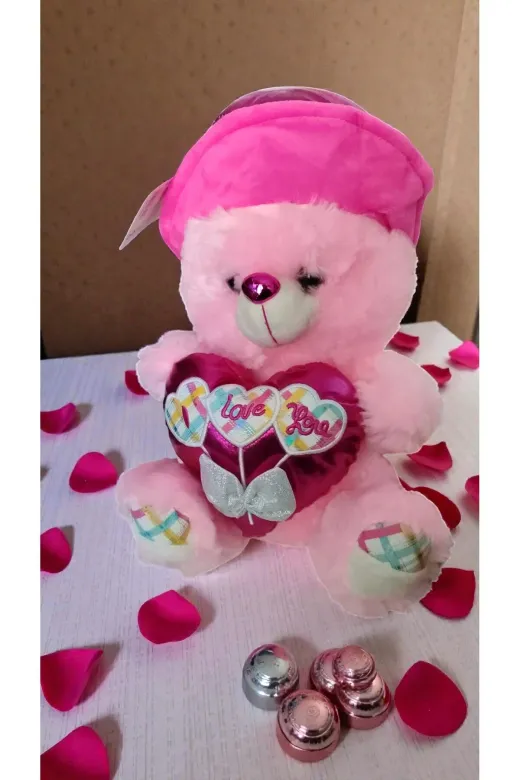 FAMEMUS ACCESSORY 025884158 Sevgililer Gününe Özel Peluş Oyuncak 40 Cm Boyutunda