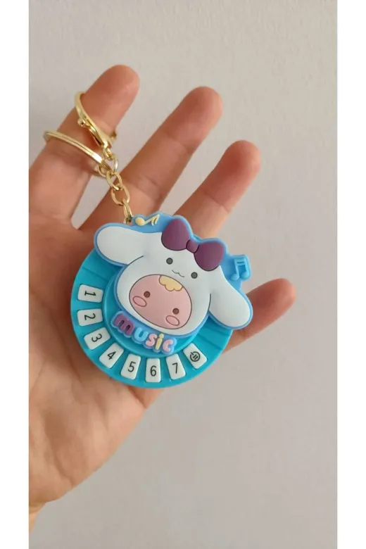 FAMEMUS ACCESSORY 10101,4, Işıklı Sesli Tuşlu Cinnamoroll Anahtarlık