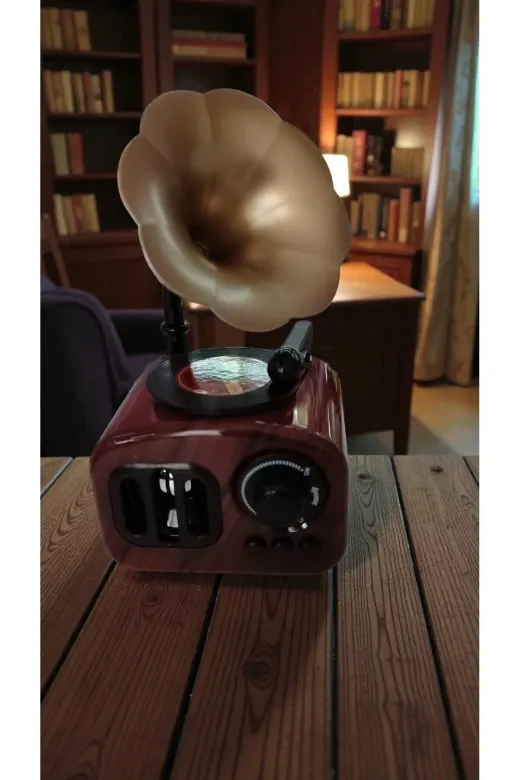 FAMEMUS ACCESSORY 123ewdSDASD Gramafon Hediyelik Ve Dekor Süs Müzik Kutusu Boyutu 20 Cm *10 Cm