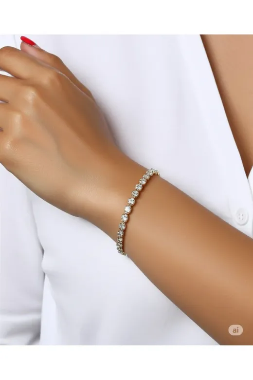 FAMEMUS ACCESSORY 12469 Işıltılı Su Yolu Bileklik