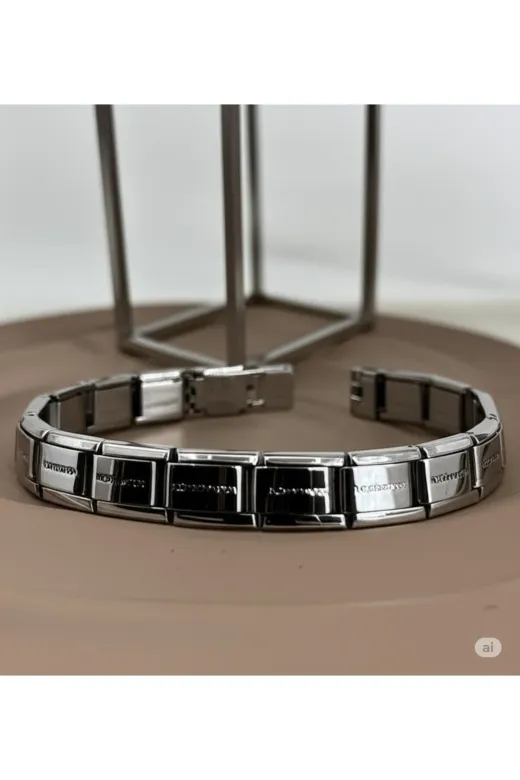 FAMEMUS ACCESSORY 12470 Çelik Silver Nomination Bileklik