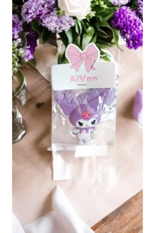 FAMEMUS ACCESSORY 135135 Sevimli Karakter Kuromi Lastik Toka Hediye Doğum Günü Süs