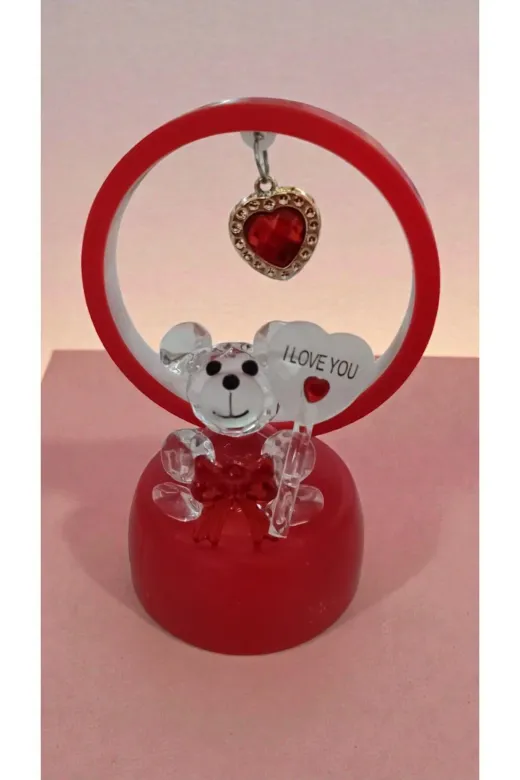 FAMEMUS ACCESSORY 21313421ewqdadas Sevgililer Gününe Özel Işıklı I Love You Yazan Ayıcık Boyut:14*8Cm