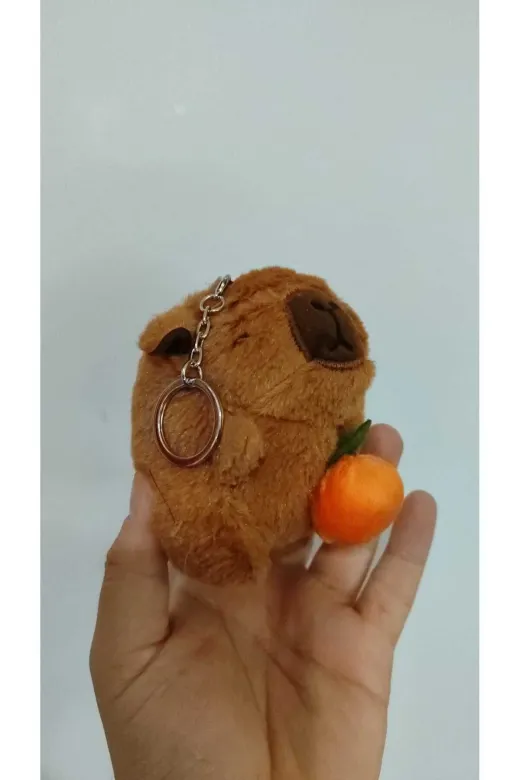FAMEMUS ACCESSORY 21wdsd3re3 Kapibara Peluş Anahtarlık Çanta Süsü Aksesuar Ürün Boyutu:10 Cm