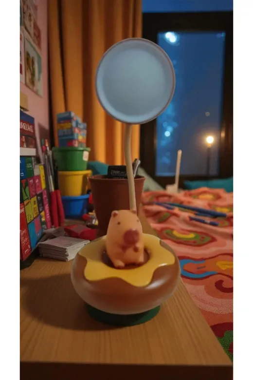 FAMEMUS ACCESSORY 222234433243 Capybara Masa Üzeri Gece Lambası Boyut 25Cm