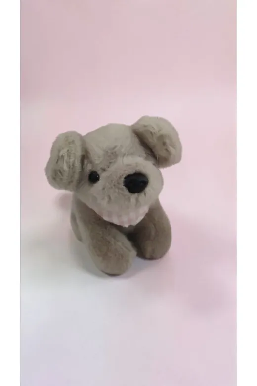 FAMEMUS ACCESSORY 23124332532 Peluş Köpek Çanta Süsü Aksesuar Anahtarlık Boyut:16Cm Büyük Boy