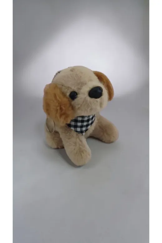 FAMEMUS ACCESSORY 23214325rwe Peluş Köpek Çanta Süsü Aksesuar Anahtarlık Boyut:16Cm Büyük Boy
