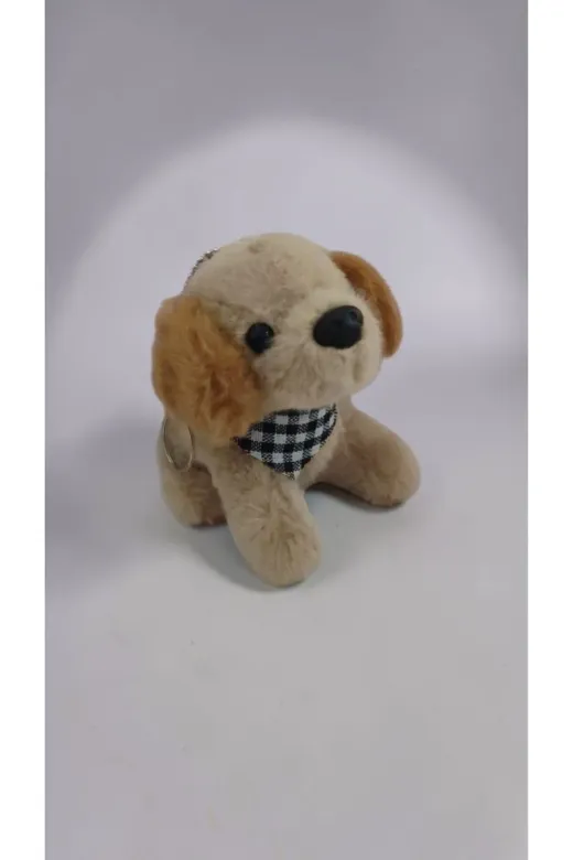 FAMEMUS ACCESSORY 23214325rwe Peluş Köpek Çanta Süsü Aksesuar Anahtarlık Boyut:16Cm Büyük Boy