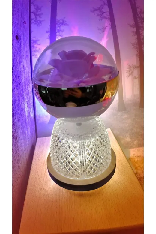 FAMEMUS ACCESSORY 2412435 Isikli Usbli Dönen Gül Boyutu :20Cm