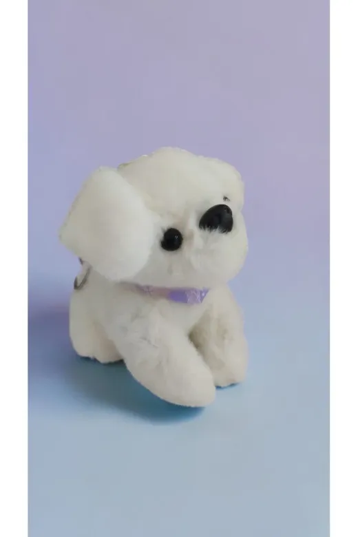 FAMEMUS ACCESSORY 24324rewrewr Peluş Köpek Çanta Süsü Aksesuar Anahtarlık Boyut:16Cm Büyük Boy
