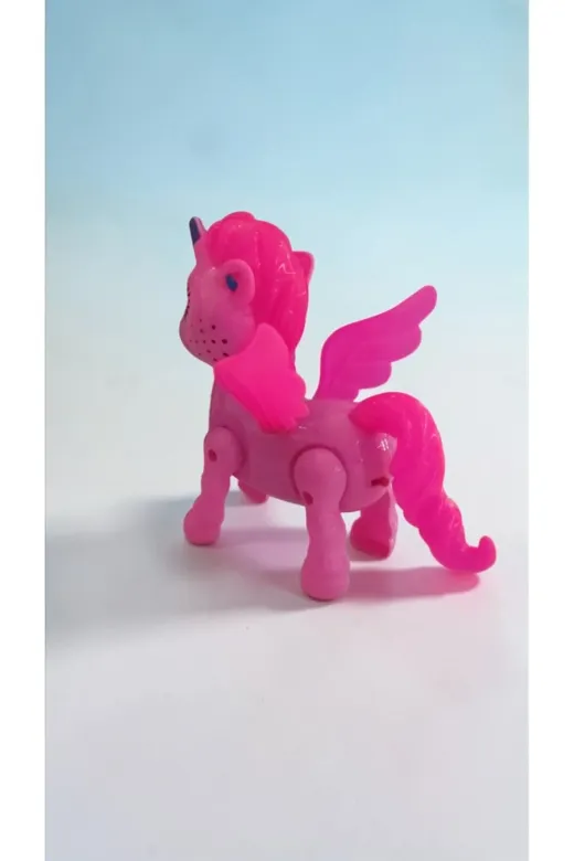 FAMEMUS ACCESSORY 2432543etr Sesli Ve Işıklı Yürüyen At Boyut:17Cm Doğum Günü Hediyelik Ürün