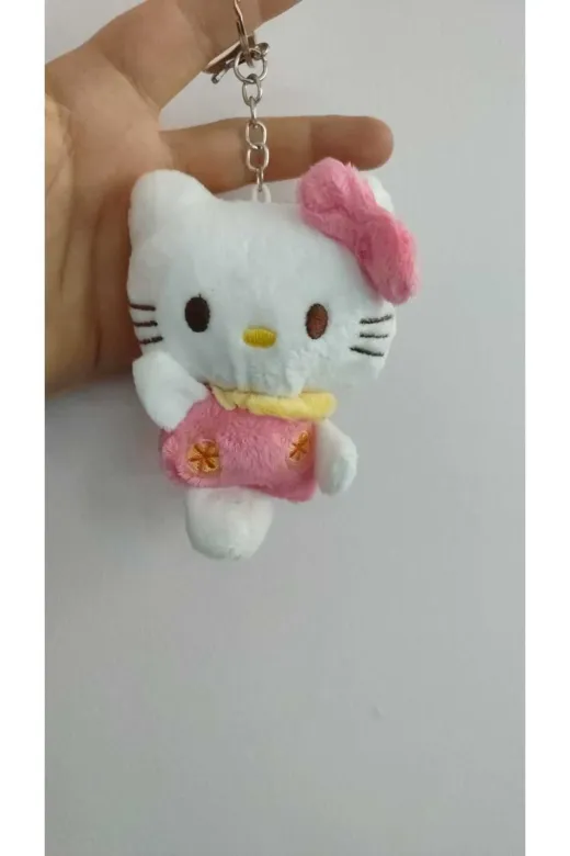 FAMEMUS ACCESSORY 24354343342 Hello Kitty Peluş Anahtarlık Çanta Aksesuar Boyut:12Cm