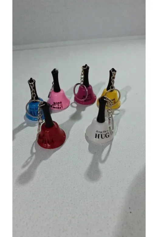 FAMEMUS ACCESSORY 3243e324qwr Mini Zil Anahtarlık Renk Karışık Gönderim Yapılır 1 Adet Gönderim Boyut: 7 Cm