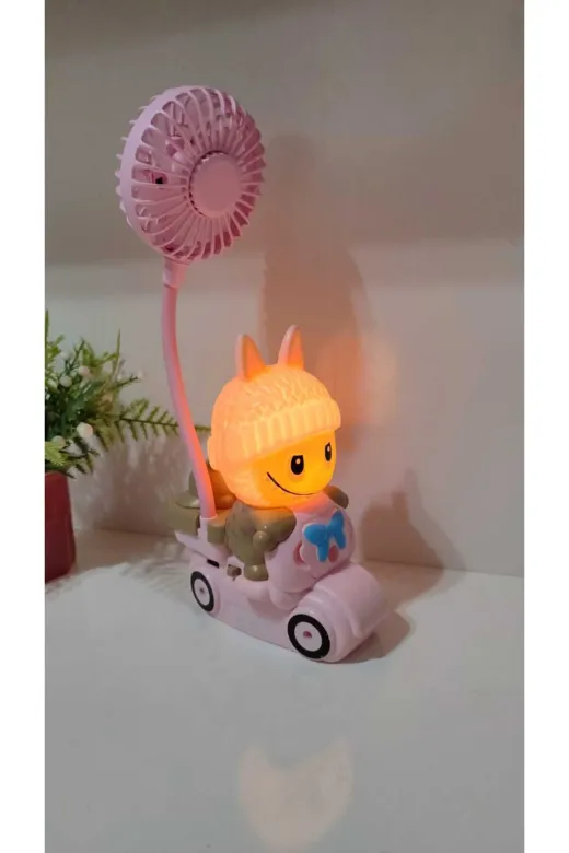 FAMEMUS ACCESSORY 414111414554 Labubu Hem Fan Hem Gece Lambası