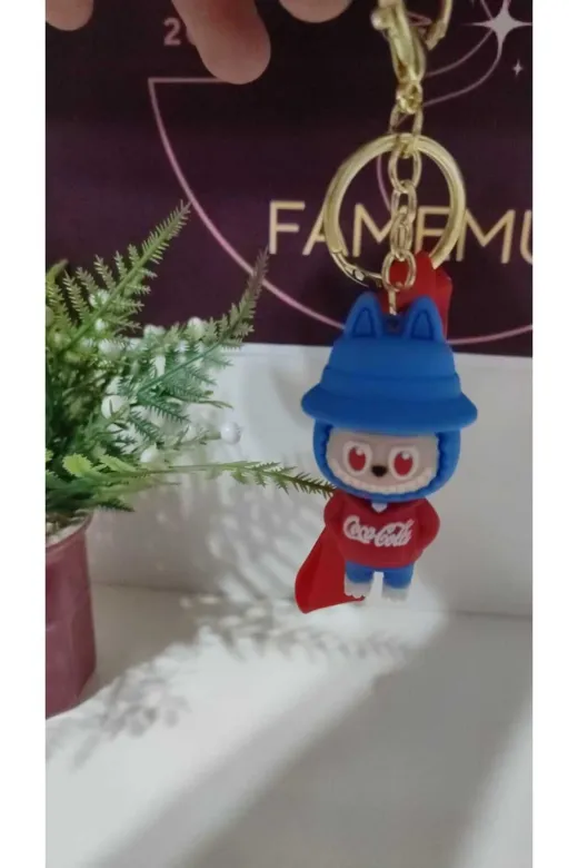 FAMEMUS ACCESSORY 4567890 Labubu Silikon Kayış Anahtarlık