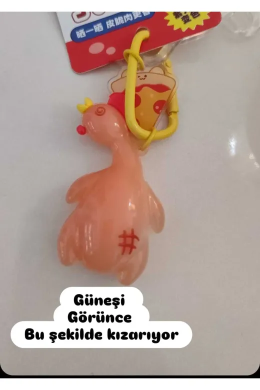 FAMEMUS ACCESSORY 465787986765 Lüks Ve Kaliteli Güneşte Kızaran Tavuk Anahtarlık 1 Adet Gönderim