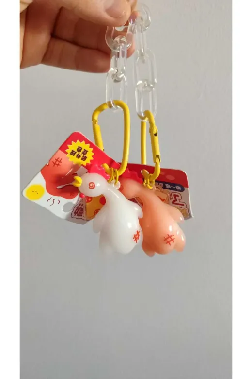 FAMEMUS ACCESSORY 465787986765 Lüks Ve Kaliteli Güneşte Kızaran Tavuk Anahtarlık 1 Adet Gönderim