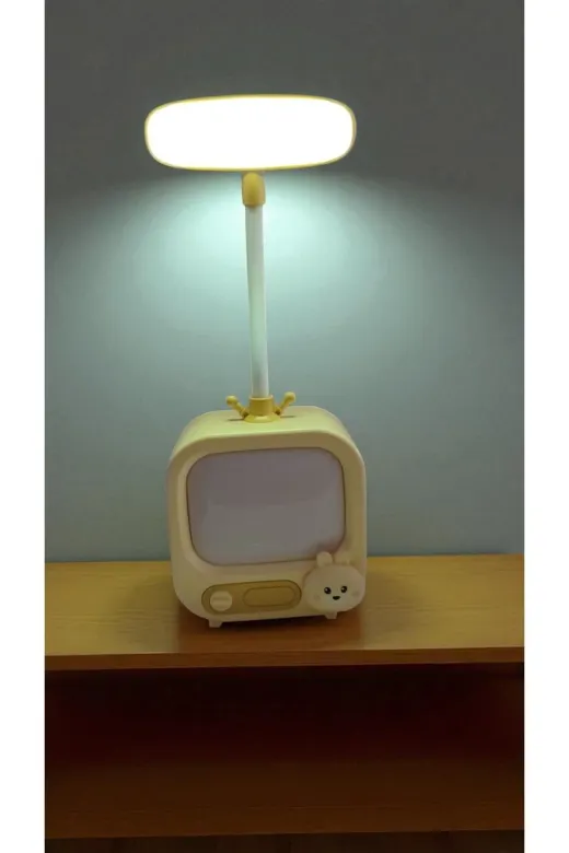 FAMEMUS ACCESSORY 74111141254141 Tv Görünümlü Masa Üstü Gece Lambası Sarı Renk