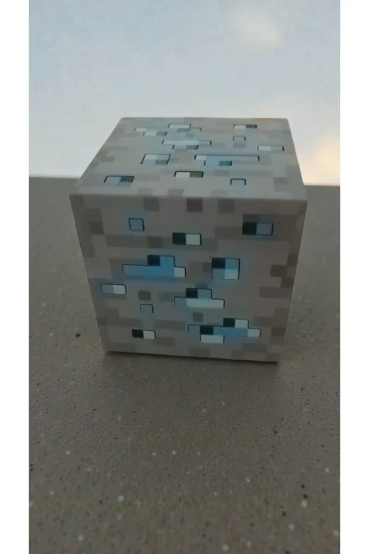 FAMEMUS ACCESSORY gretewt23423edfscds Minecraft Maden Lambası Mavi Renk Yanar Ürün Boyutu:7 Cm *7Cm