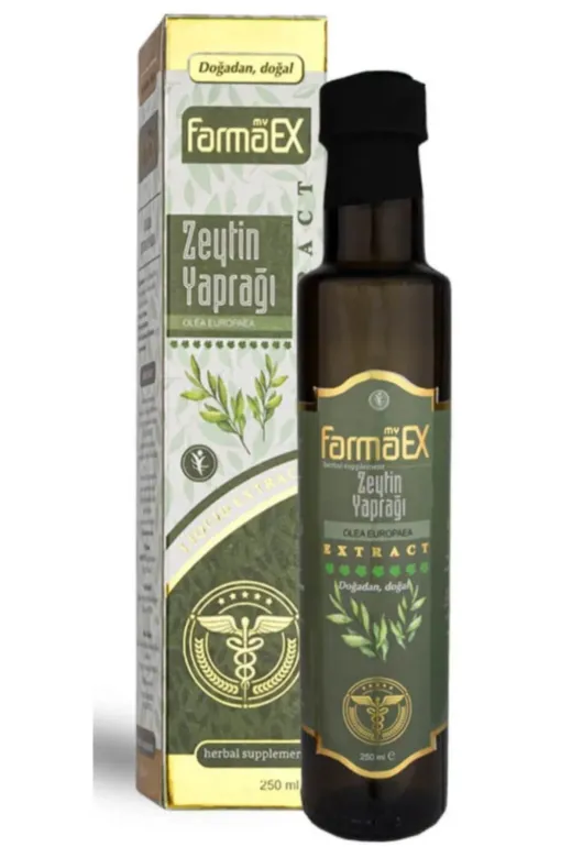 farmaex MIND304 Zeytin Yaprağı Ekstraktı 250 Ml. Zeytin Yaprağı Sıvı Ekstresi Zeytin Extract