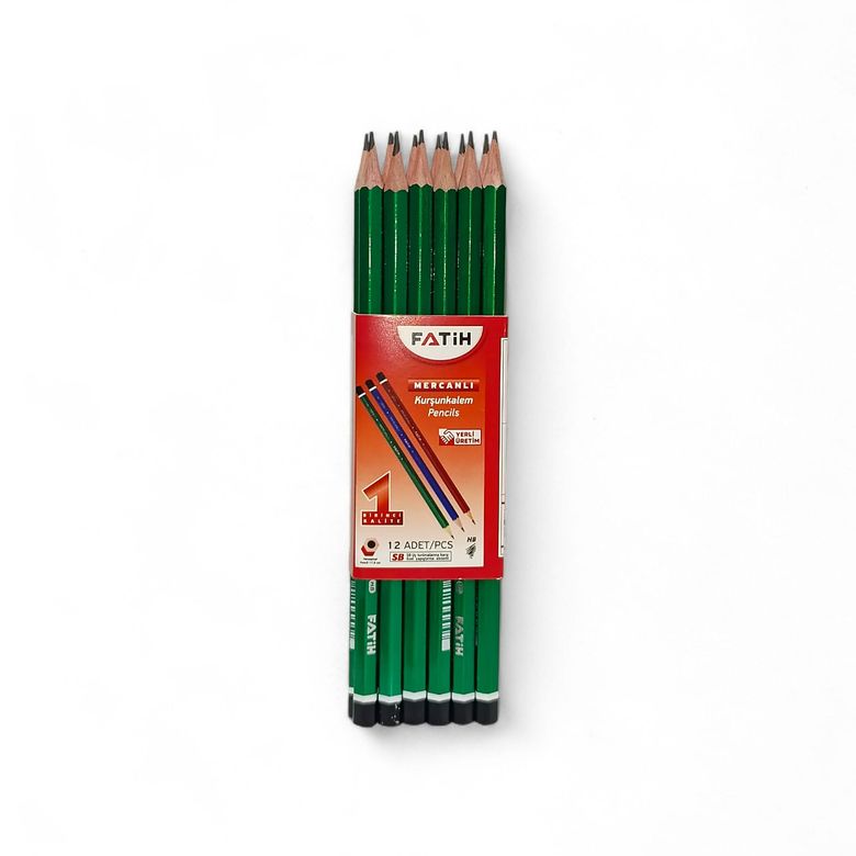 Fatih HB-12010 Mercanlı Kurşun Kalem Hb - 12'li