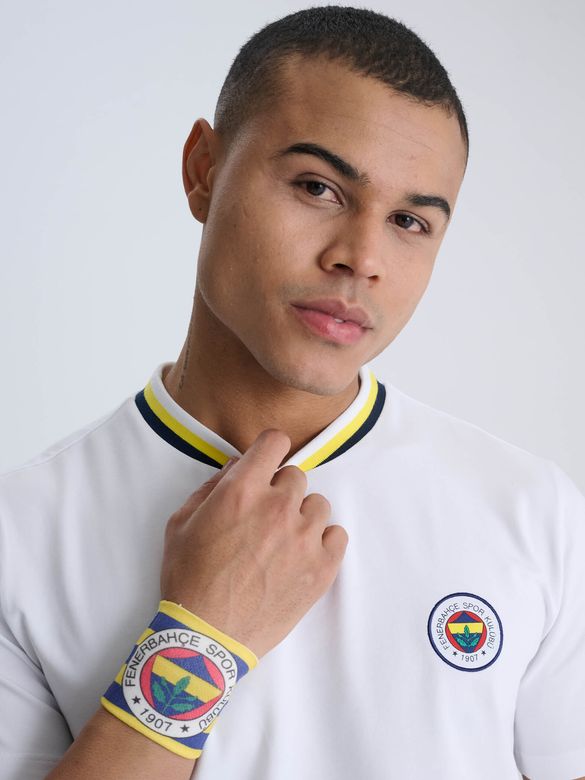 Fenerium TA177UFY095LC Fenerbahçe Sarı Lacivert Çubuklu Baskı Unisex Bileklik