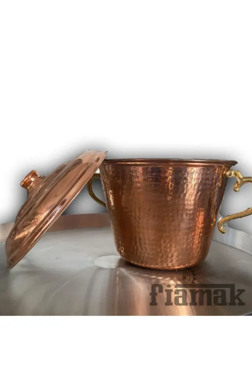 FİAMAK FVBT2418 Hakiki Bakır Perde Pilav Tenceresi 12 Kişilik