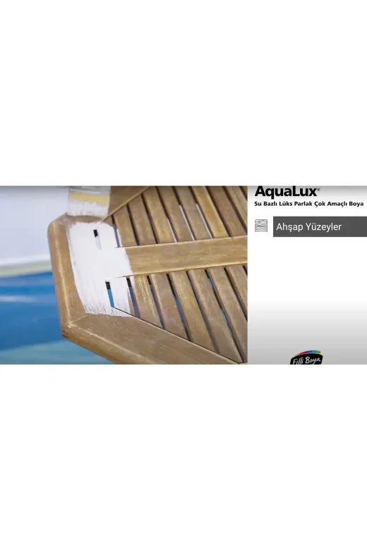 Filli Boya AQ025L Aqualux Çok Amaçlı Ahşap Metal Cam Plastik Seramik Boyası 2.5Lt Beyaz