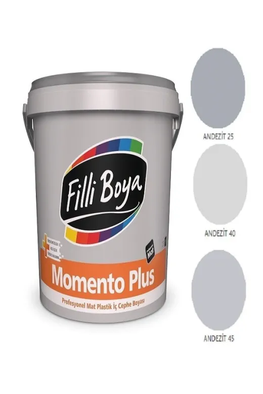 Filli Boya M.PLUS2.5LT Momento Plus Profesyonel Mat Plastik Iç Cephe Boyası 2.5Lt (Andezit 40)