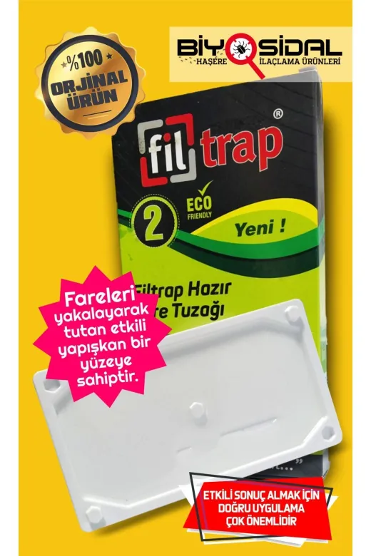 Filtrap BYO-08 Yapışkanlı Fare Tuzağı 2 Li