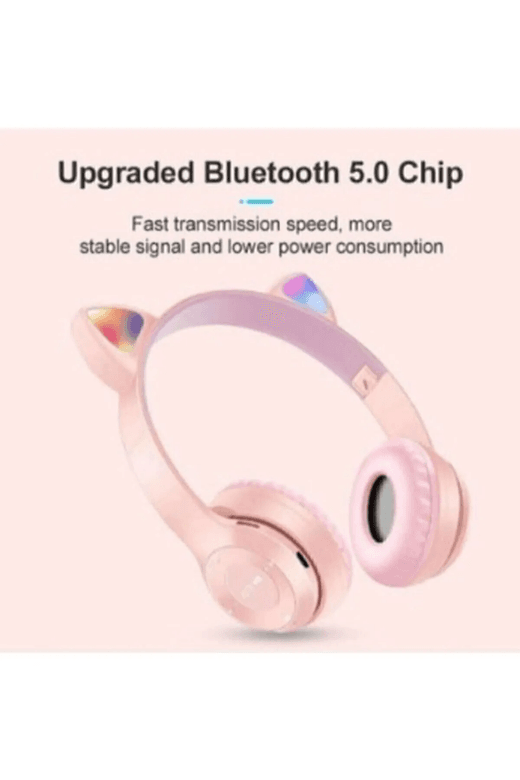 FİOPLUS 535P47 P47M Kablosuz Bluetooth Kulaküstü Kedili  Kulaklık