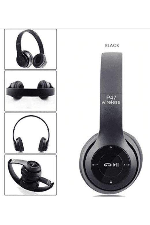 FİOPLUS 7l3gqhiQz6 P47 Katlanabilir 3.5Mm Giriş Tf Kart Destekli Mikrofonlu Kulak Üstü Kablosuz Bluetooth Kulaklık