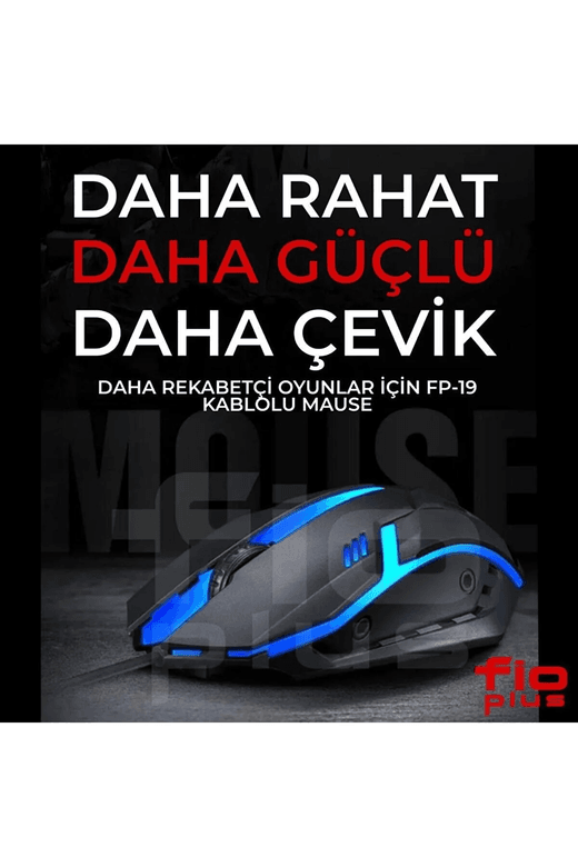 FİOPLUS Fioplus Fp19 Oyun Mouse Kablolu Usb Optik Oyuncu Mause